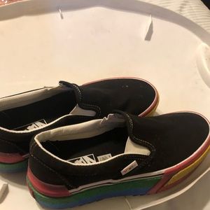 Rainbow platform Vans Women’s Size 7.5